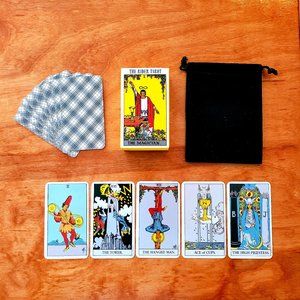 RIDER-WAITE Tarot Card Deck W/ Velvet Pouch